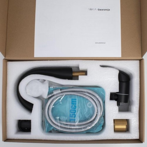 Смеситель для ванны Yoka SAMA 3 BLACK трехкомпонентный на борт ванны