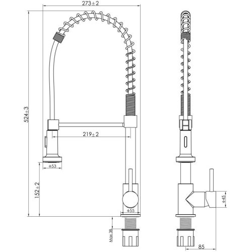 Змішувач для кухні Yoka ADERA BLACK чорний