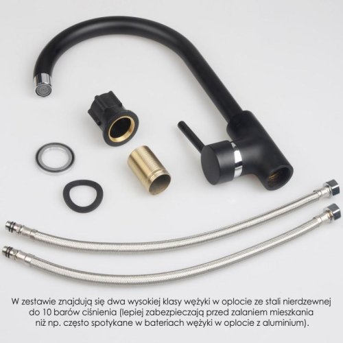 Змішувач для кухні Yoka ANTONIA BLACK чорний