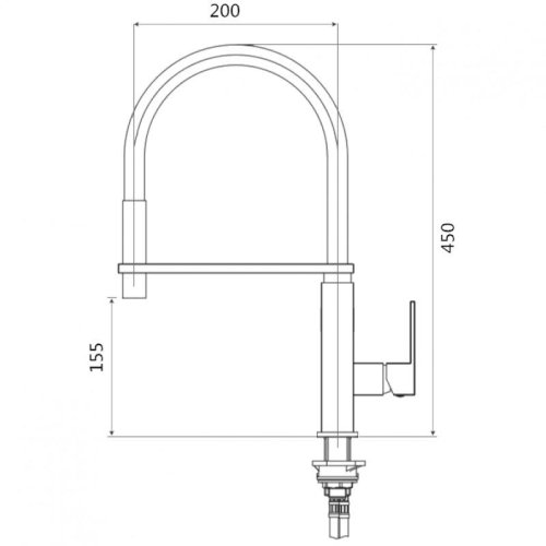 Смеситель для кухни Yoka FERRA BLACK черный