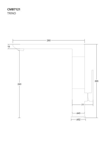 Смеситель для кухни Corsan TRINO BLACK MATT черный з подвижным носиком