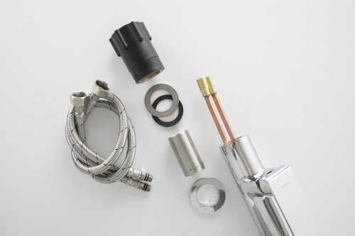 Смеситель для кухни Corsan TRINO BLACK MATT черный з подвижным носиком