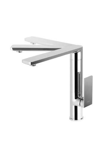 Змішувач для кухні Corsan TRINO CHROME хром з рухомим носиком