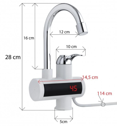 Смеситель для кухни Yoka HITEO CHROM электический