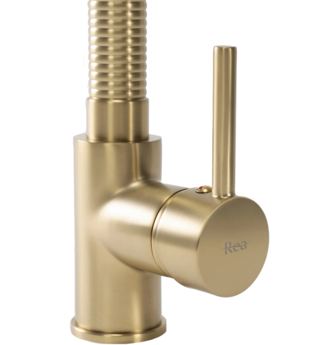 Смеситель для кухни REA SPRING LUNGO BRUSHED GOLD