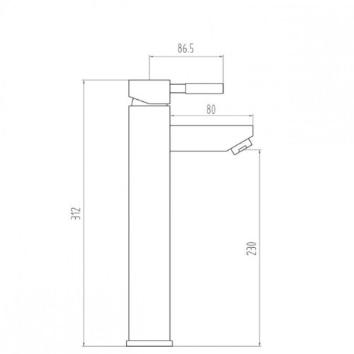 Смеситель для раковины (умывальника) Yoka OSLO CHROM хром высокий