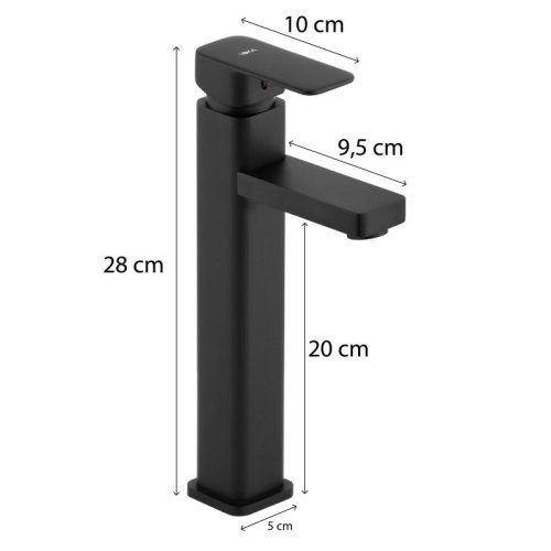 Змішувач для раковини (умивальника) Yoka SETO 36 BLACK