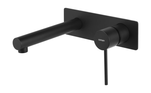 Смеситель для раковини (умывальника) скрытого монтажа Corsan LUGO BLACK MATT
