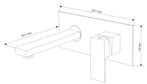 Смеситель для раковины MEXEN CUBE CHROME скрытого монтажа