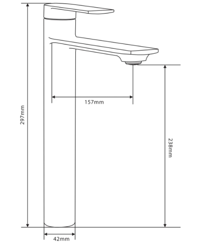 Смеситель для раковины MEXEN ZERO BLUE высокий