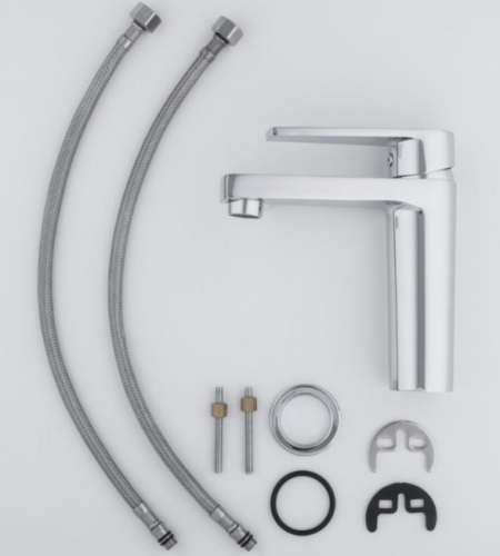 Смеситель для раковины (умывальника) Yoka GREN BLACK черный низкий