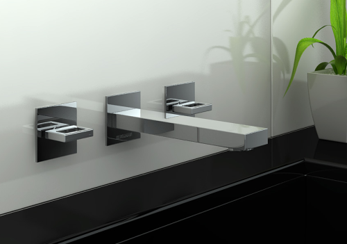 Змішувач для раковини (умивальника) KOHLMAN NEXEN CHROME + BOX прихованого монтажу