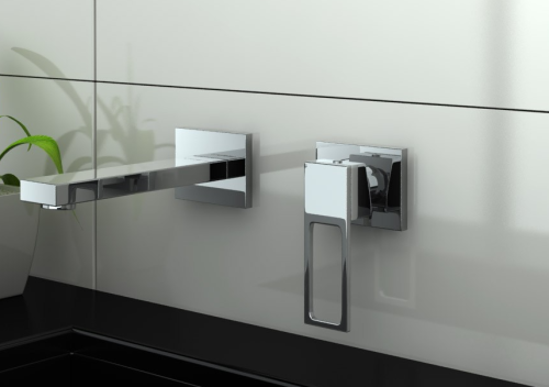 Змішувач для раковини (умивальника) KOHLMAN NEXEN CHROME + BOX прихованого монтажу