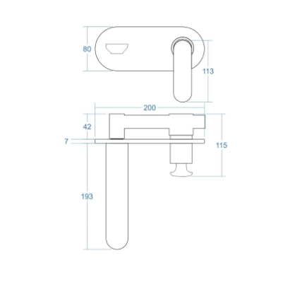 Смеситель для раковини (умывальника) CORSAN ANZIO CHROME + BOX скрытого монтажа