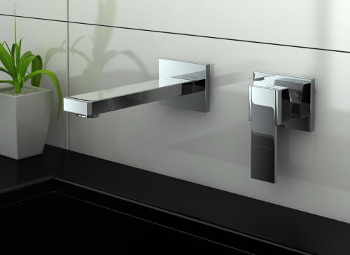 Змішувач для раковини (умивальника) KOHLMAN EXCELENT CHROME + BOX прихованого монтажу