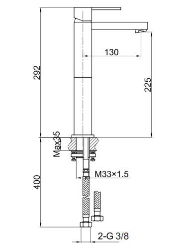 Смеситель для раковины (умывальника) KOHLMAN EXCELENT CHROME высокий