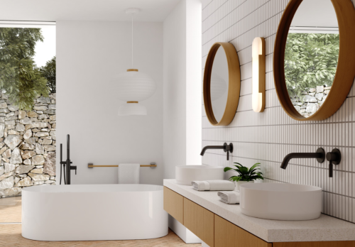 Змішувач для раковини (умивальника) KOHLMAN ROXIN BLACK + BOX прихованого монтажу