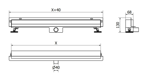 Трап для душа MEXEN FLAT WALL 2В1 CHROME 120 см.
