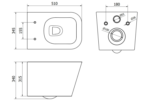 Подвесной унитаз MEXEN TEO GREEN MATT