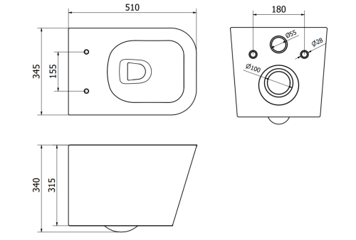 Підвісний унітаз MEXEN TEO LIGHT GREY MATT