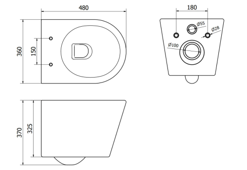 Подвесной унитаз MEXEN RICO WHITE MATT