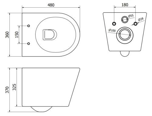 Подвесной унитаз MEXEN RICO GREEN MATT