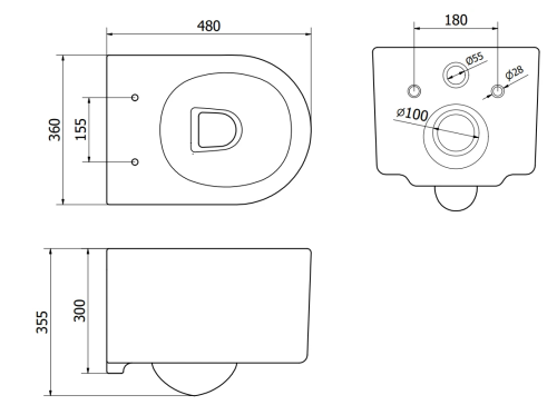 Подвесной унитаз MEXEN SOFIA BLACK MATT