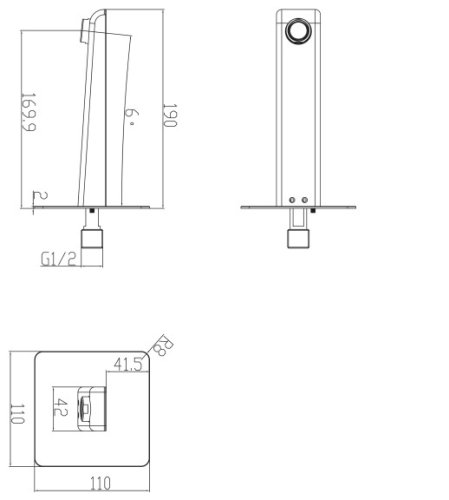 излив на ванну Omnires Parma chrome (WDPARMACR)