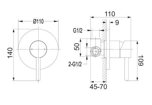 гигиенический набор Omnires Y black matt (SYSYBI1BL)