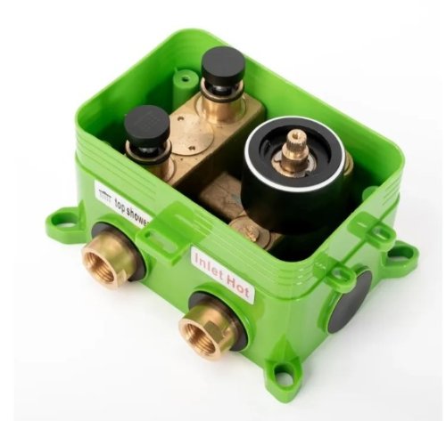 душевой комплект скрытого монтажа Rea Lungo white с термостатом (REA-P6614)