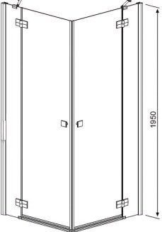 душевая кабина Radaway Almatea KDJ 120x80, левая, стекло коричневое (32141-01-08NL)