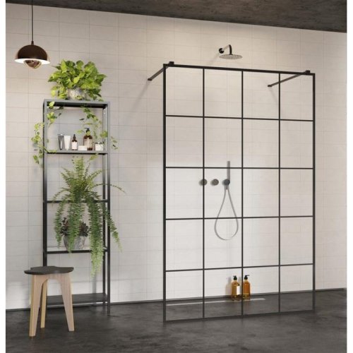 душевая перегородка Radaway Modo XI 130x200 безопасное стекло, factory, чёрная (388334-54-57)