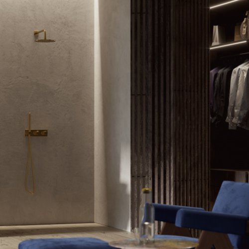 душевая система скрытого монтажа Omnires Contour gold (SYSCT10GLB)