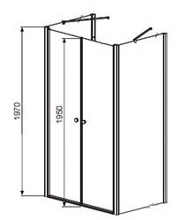 душевые двери Radaway EOS II DWD 100 стекло прозрачное (3799492-01)