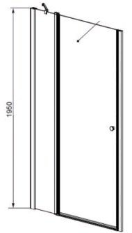 Душевые двери Radaway EOS II DWJ 100x195, левые, стекло прозрачное (3799442-01L)