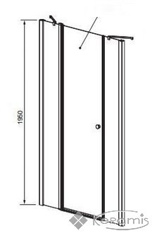 Душевые двери Radaway EOS II DWJ 100x195, левые, стекло прозрачное (3799442-01L)