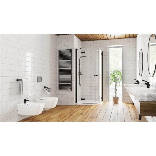 душові двері Radaway Essenza New Black PDD 100x200 скло прозоре, праві (385003-54-01R)