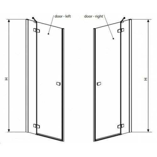 душевые двери Radaway Essenza New DWJ 100x200 стекло прозрачное левые (385014-01-01L)