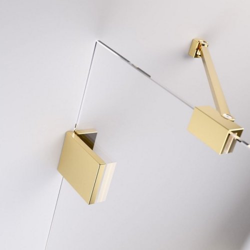 душові двері Radaway Essenza Pro DWJ 100x200 ліва, безпечне скло, прозоре, золота (10099100-09-01L)