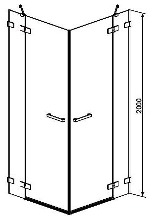 душевые двери Radaway Euphoria KDD 100 стекло прозрачное (383062-01L)