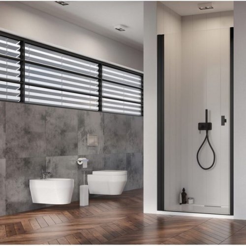 душевая дверь Radaway NES Black DWJ I 80x200 левая, безопасное стекло, прозрачное, чёрная (10026080-54-01L)