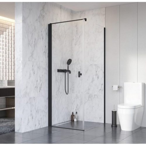 душевая дверь Radaway NES Black KDJ I 90x200 левая, безопасное стекло, прозрачное, чёрная (10022090-54-01L)