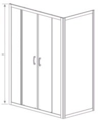 боковая стенка Radaway Premium Plus S 75 стекло прозрачное (33402-01-01N)