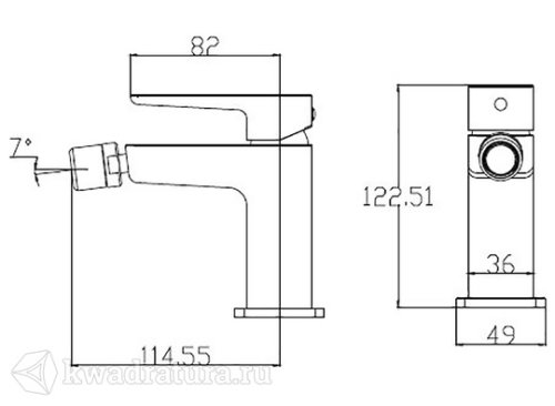 смеситель для биде Omnires Parma хром (PM7420CR)
