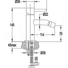 смеситель для биде Omnires Y хром (Y1220CR)