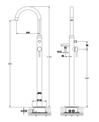 смеситель для ванны отдельностоящий Omnires Y хром (Y1233CR)