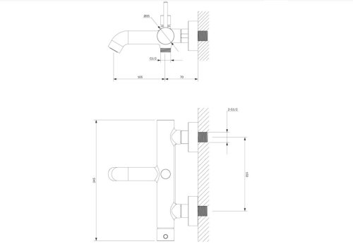 змішувач для ванни та душу Omnires Y brushed gold (Y1231GLB)