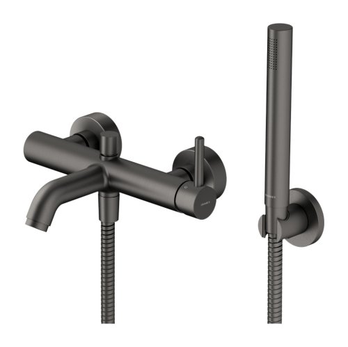 смеситель для ванны и душа Omnires Y graphite (Y1231GR)