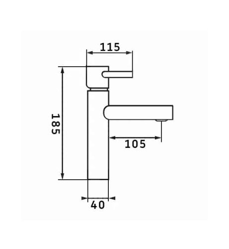 смеситель для умывальника Calani Astral L. black (CAL-B0002)