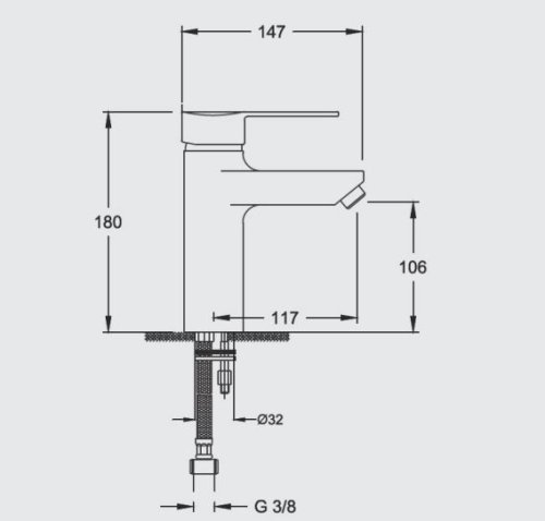 смеситель для умывальника Isvea Vista Basin Mixer (30VS2401I Chrome)